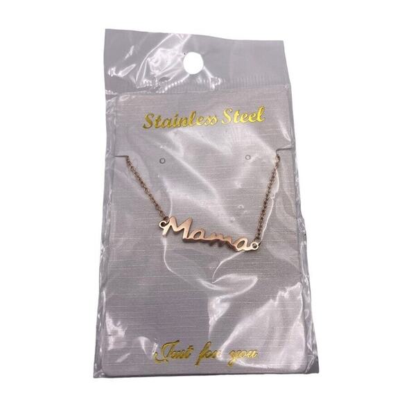 Stainless Steel Mama Bracelet Anklet In Package Rose Gold Tone Retro y2k Gift - Picture 10 of 16